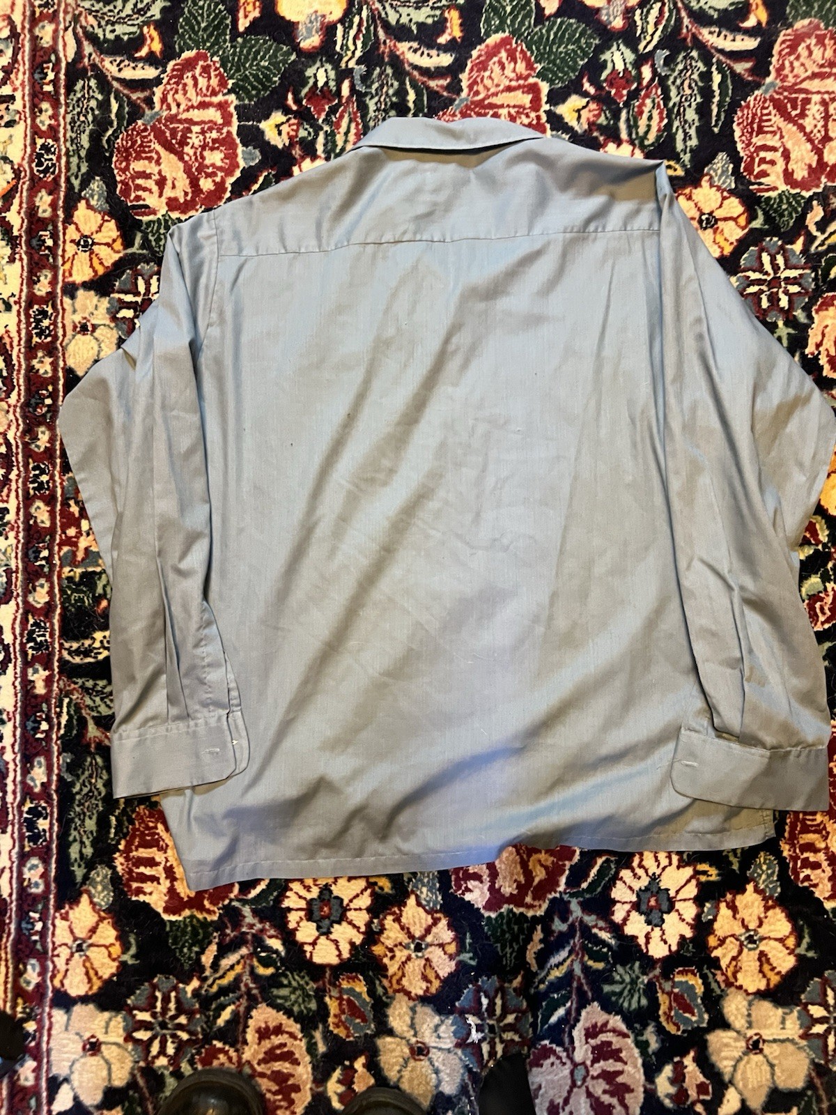 1960’s Baby Blue Long Sleeve Loop Collar By Critics Choice Size Large ￼