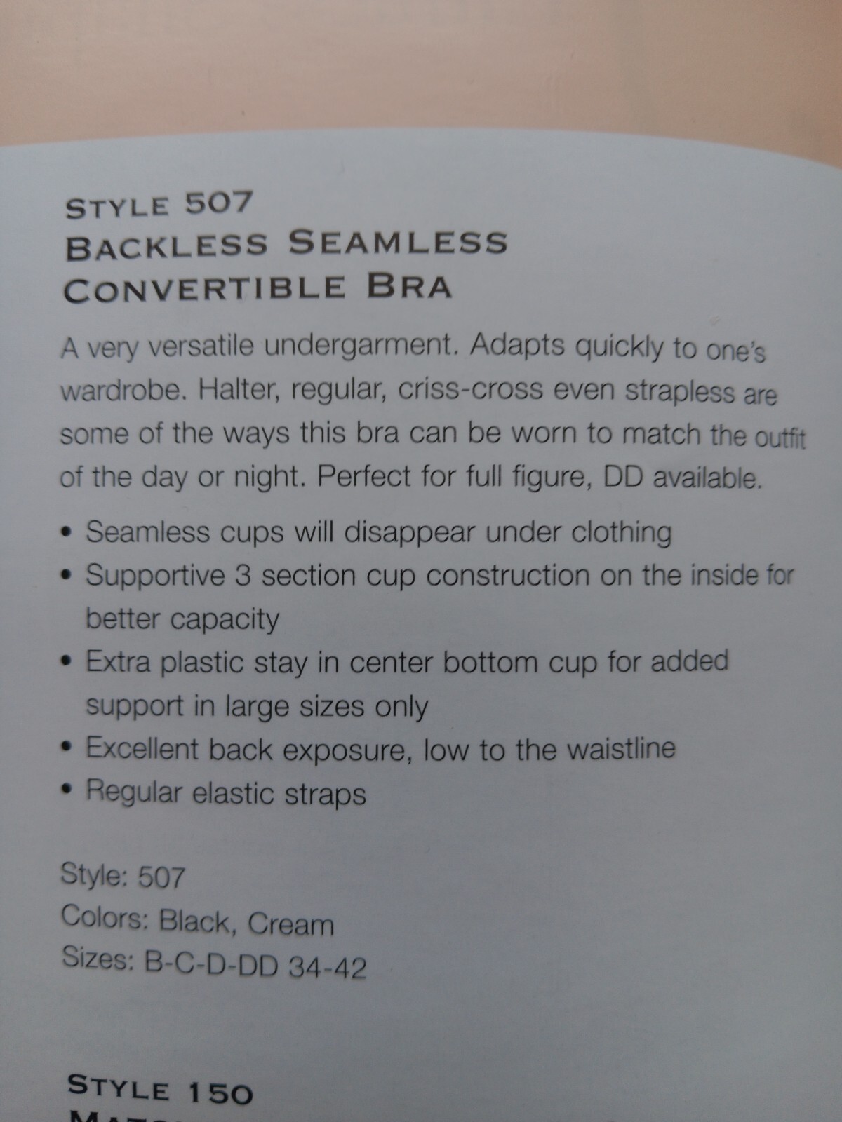 Va Bien Convertible 40DD Bra Style 507