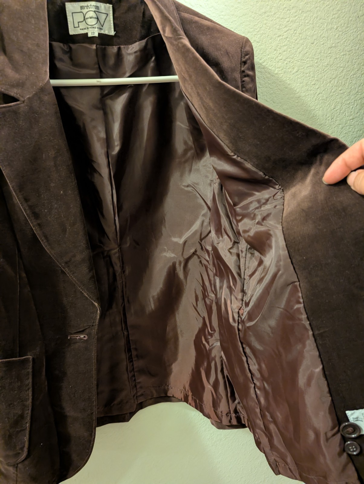 1980s Velveteen Blazer /Jacket , Lined, Nordstrom, 12 Ladies, Great Condition