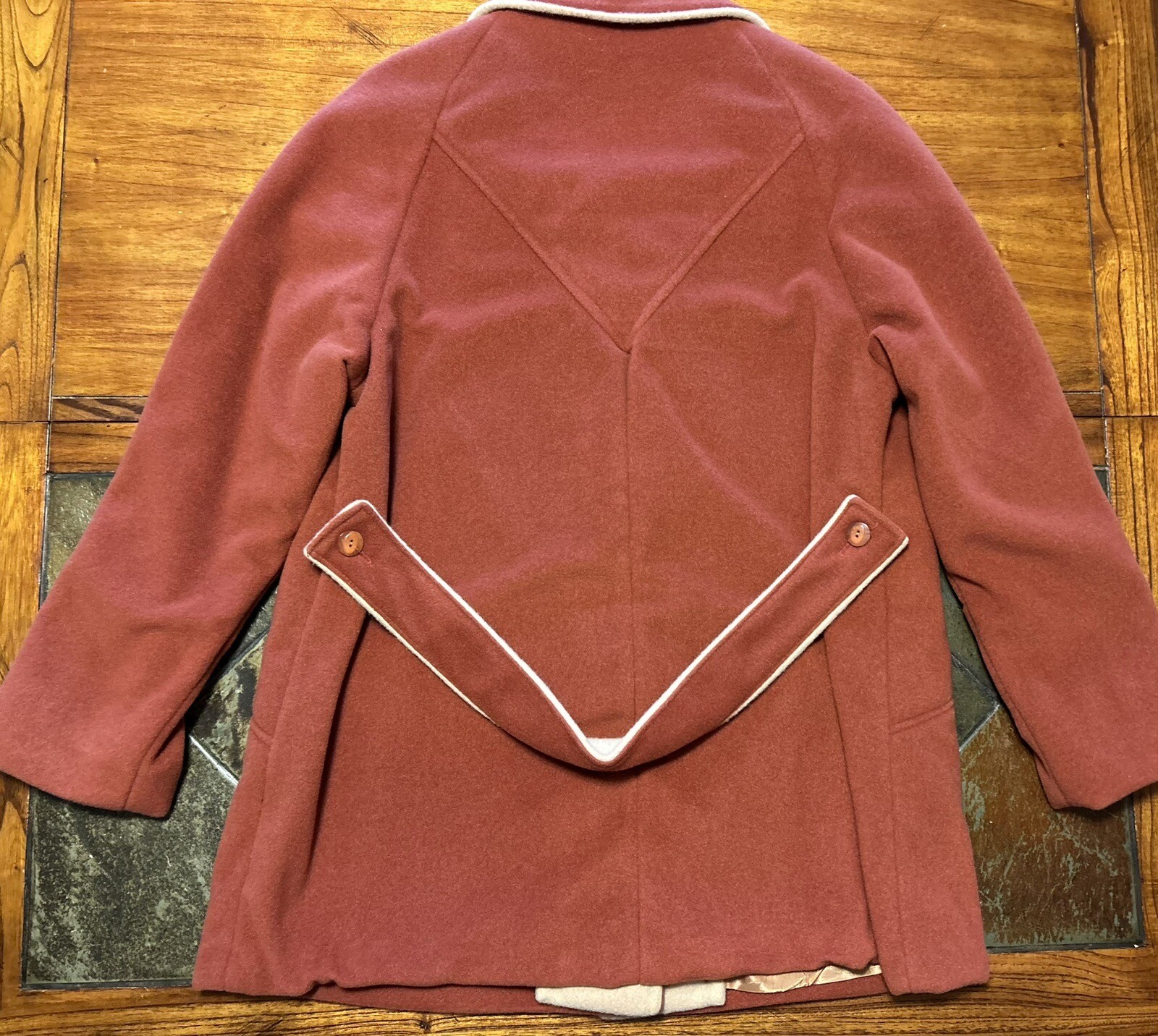 NOS VTG 1980s Orange Fleece Shell Lined Coat Sz 20.5 Cute + Cozy California