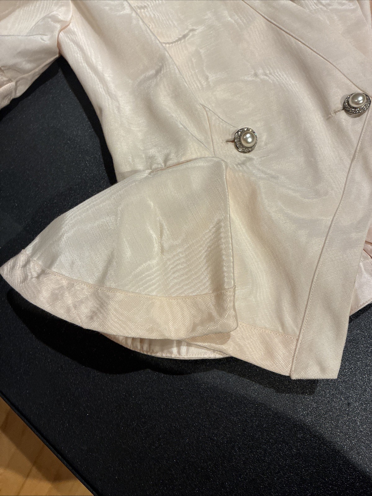 Vintage 80s Peplum Blazer Pink Opal Jessica Howard Statement Jacket size 10 by