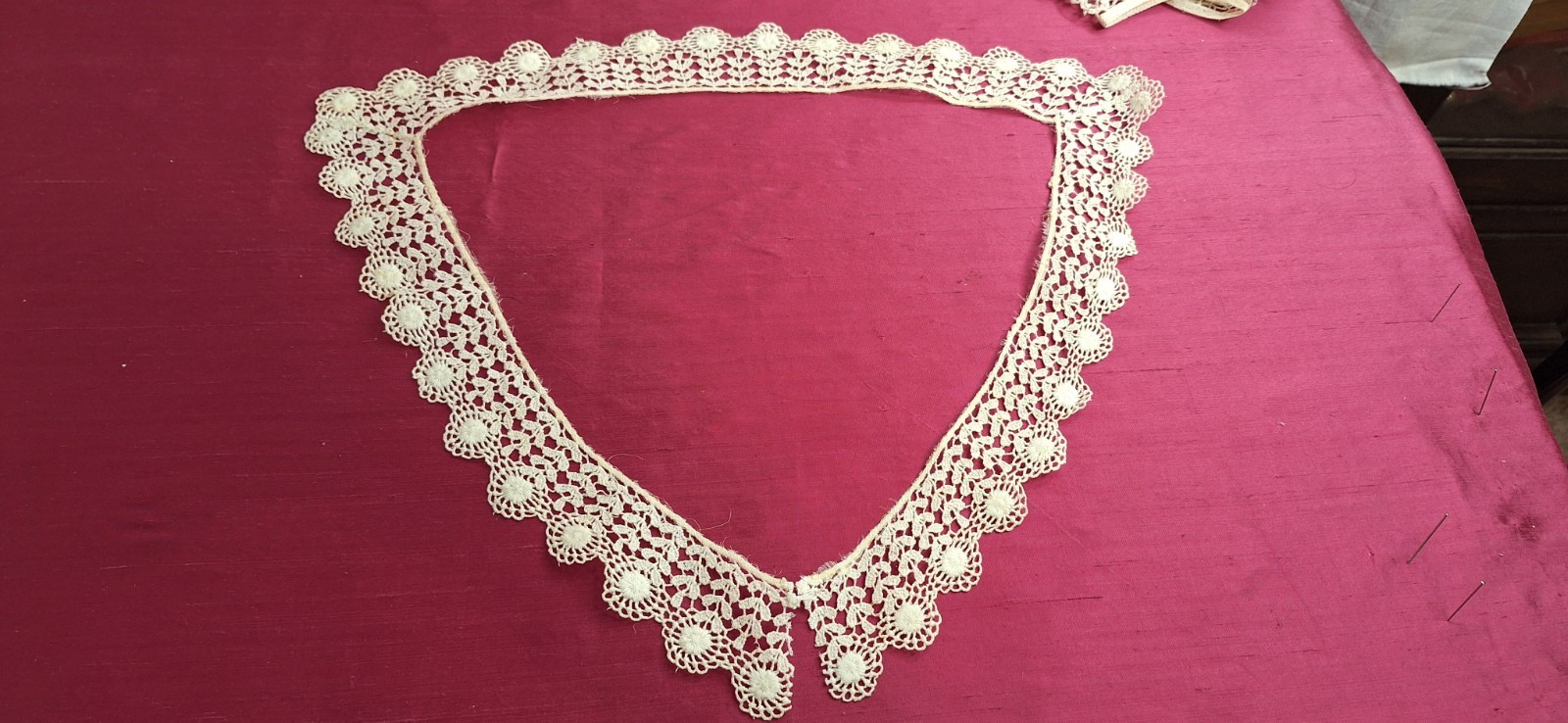 Antique Edwardian Victorian 4 White Cotton Handmade Collars Beautiful