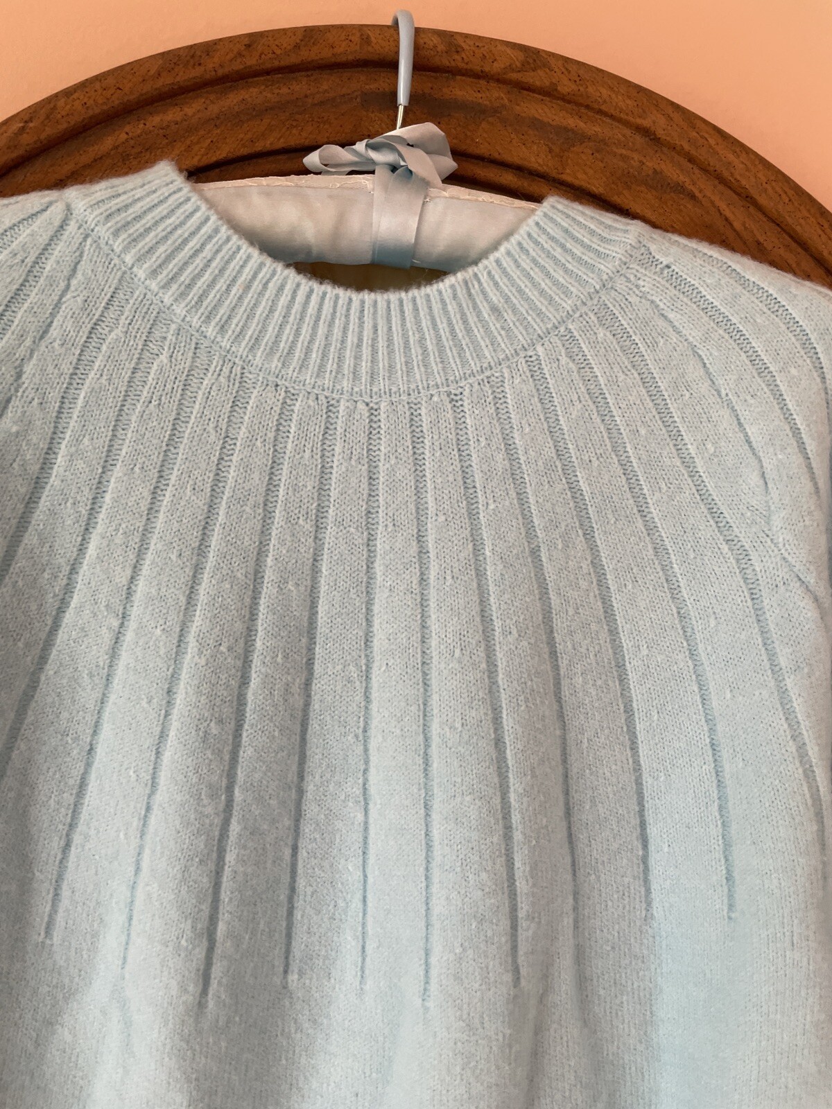 Vintage Blue Cotton Poly Blend Super Soft Pullover Sweater M