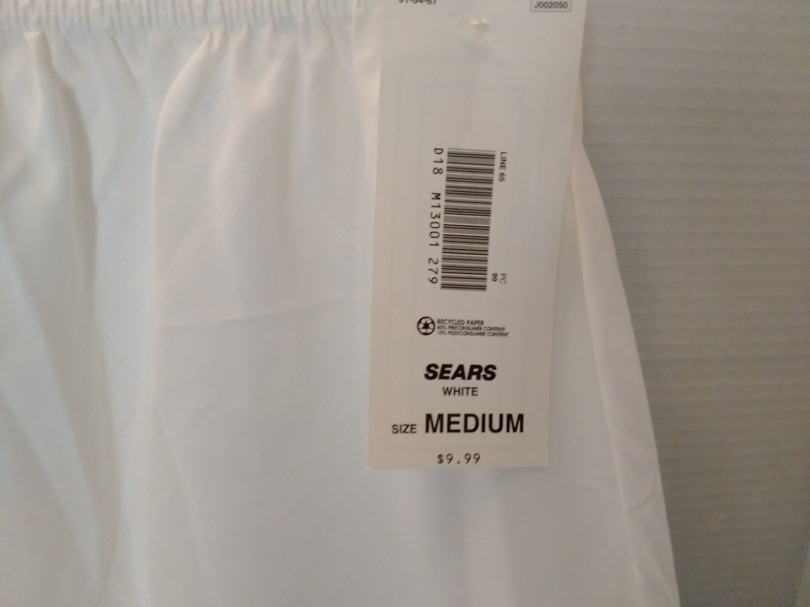 Vintage Sears White Half SLIP Size Medium Cotton Blend Made in USA