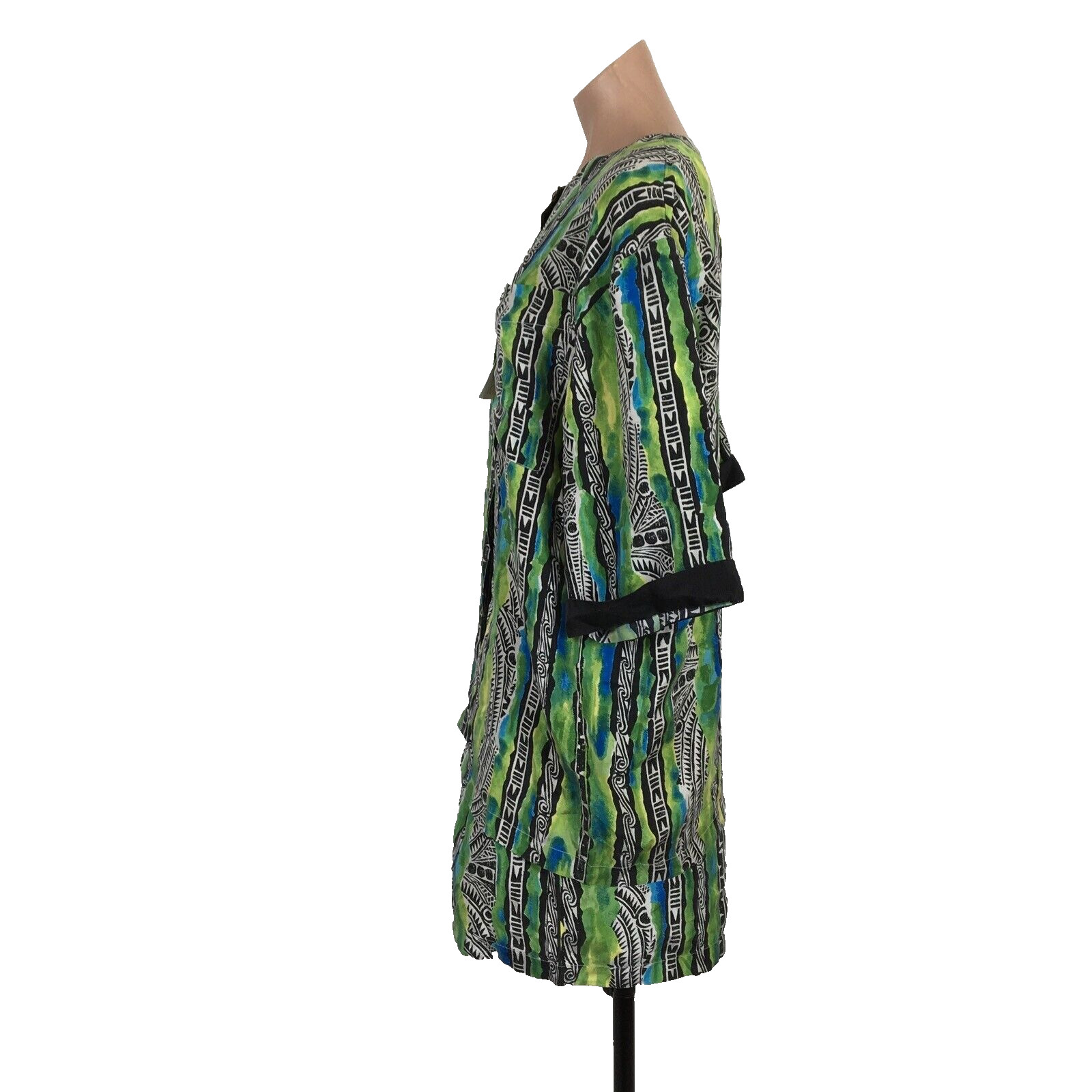 VTG 80s Geometric Short Blouse 2pc Silk Suit Hattie Carnegie Art 2 Wear M NEW