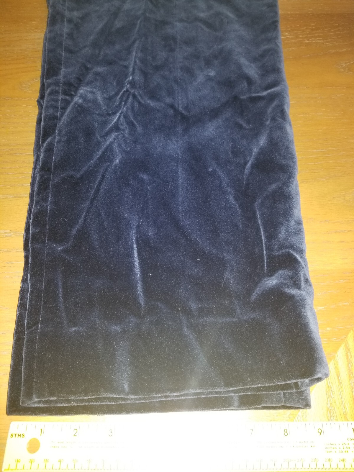 1980&rsquo;s YVES SAINT LAURENT RIVE GAUCHE Blue Velvet trousers Womens Vintage Pants