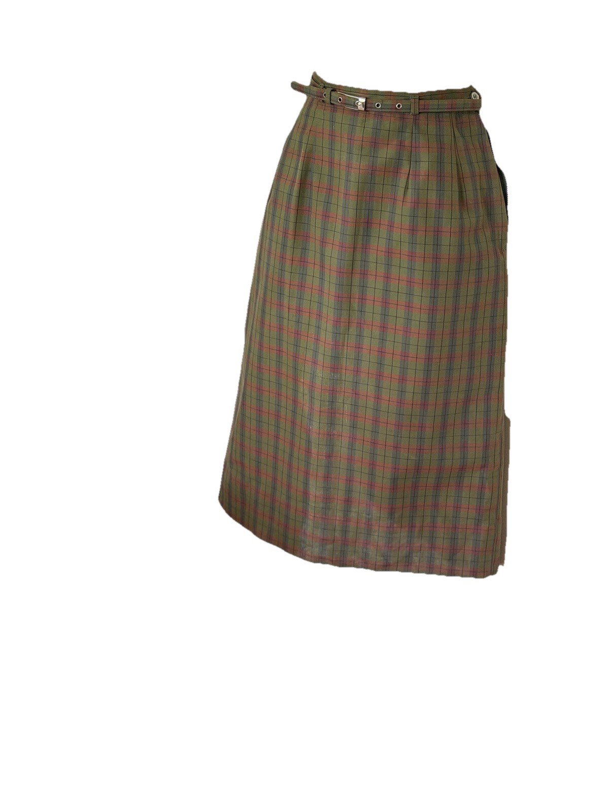 Vtg 50s White Stag Plaid Shirtwaist Dress 38” Bust Broken Zip 23&Prime; Waist