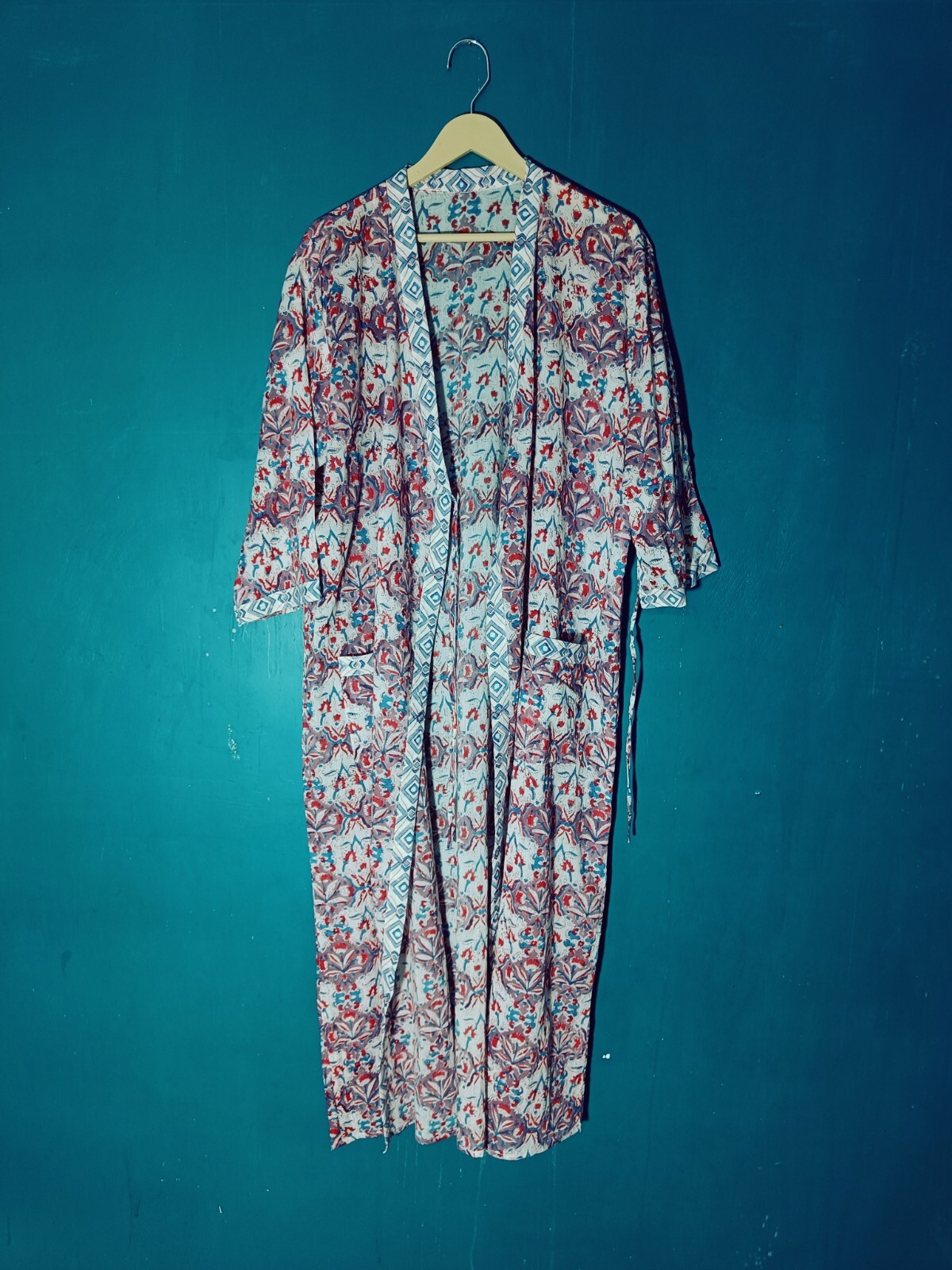 100% Cotton Woman Kimono Kaftan, Bathrobes Kaftan Cotton Hand Block Print AAA