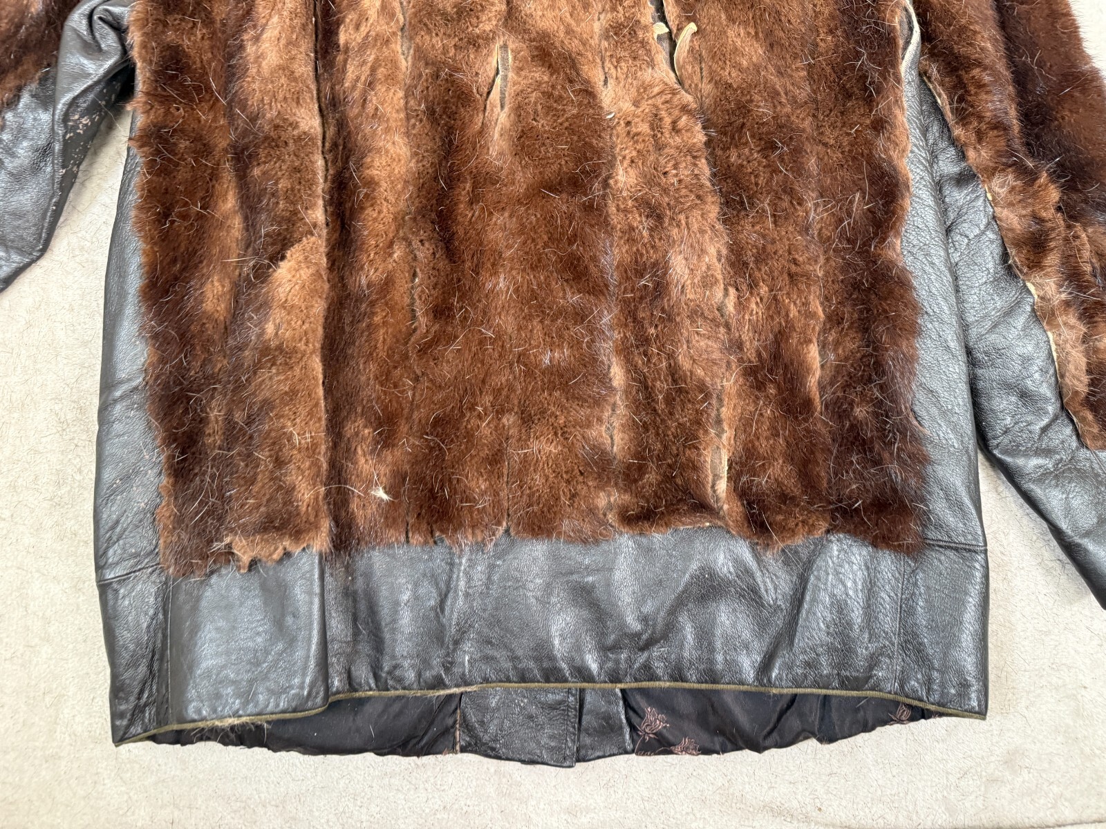 Vintage Arter Jonas BAKER FUR COM Genuine Mink Stole Dark Brown Fur Satin Lined