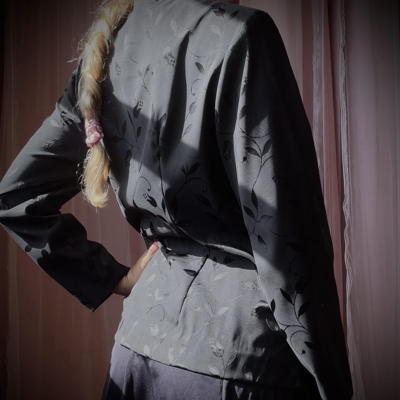 1980s handmade Victorian revival blouse