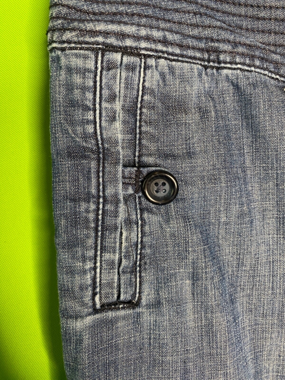 a.n.a 3-Button High Waisted Wide Bottom Denim Trousers Size 12