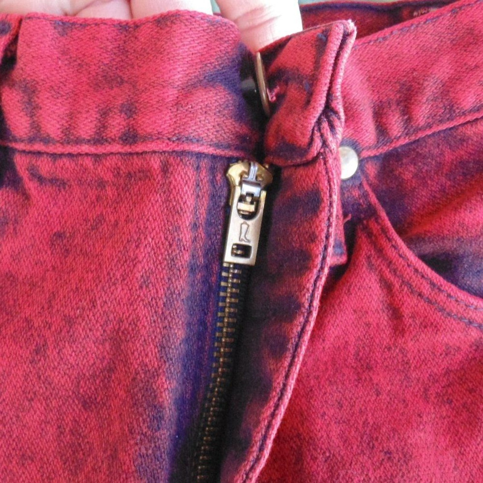 Vintage WRANGLER Jeans, 25&Prime;, Red Acid Wash, Zipper Fly,5 pocket, Relaxed fit USA