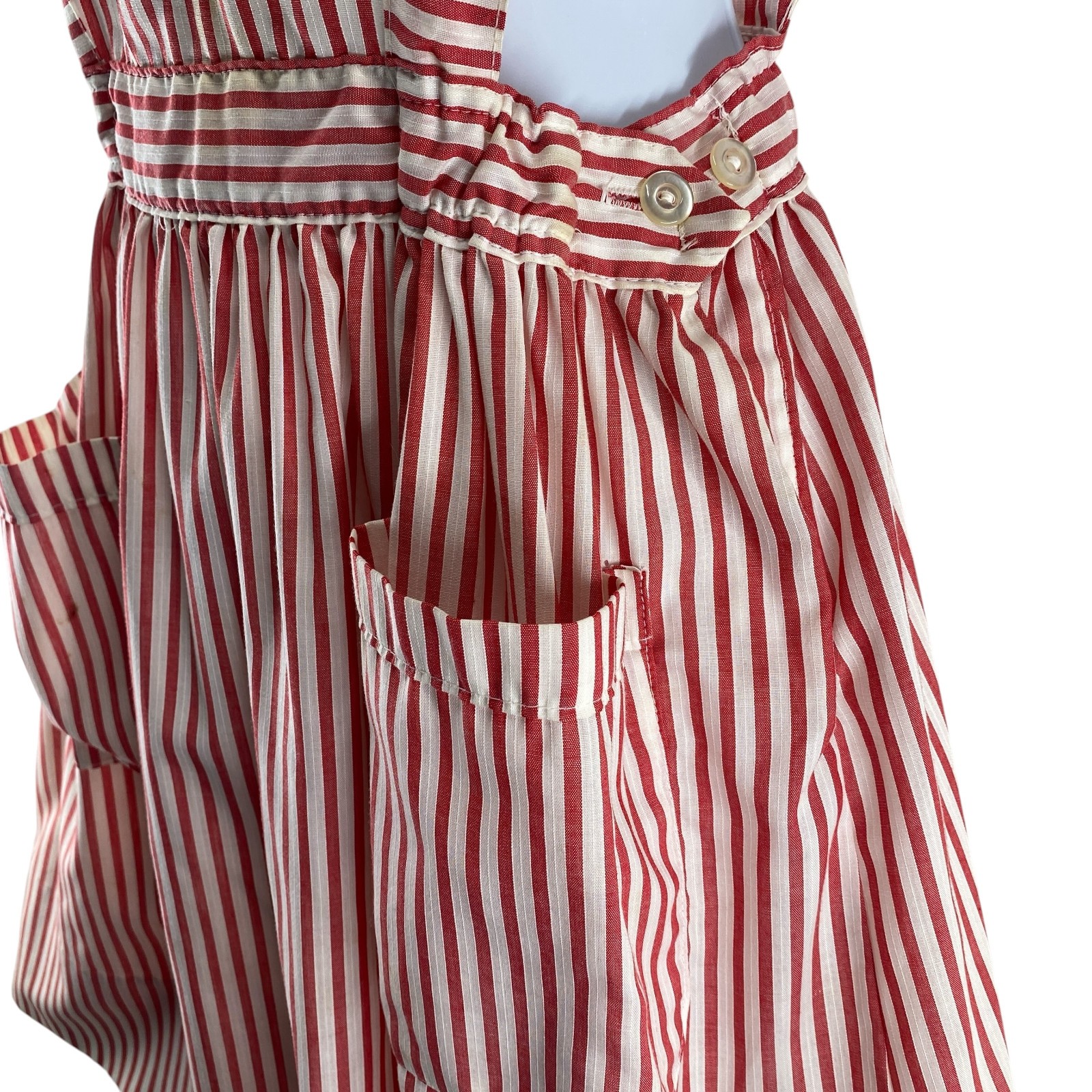 Candy Striper Vintage Volunteer Uniform Jumper Medium Pink White Fashion Seal