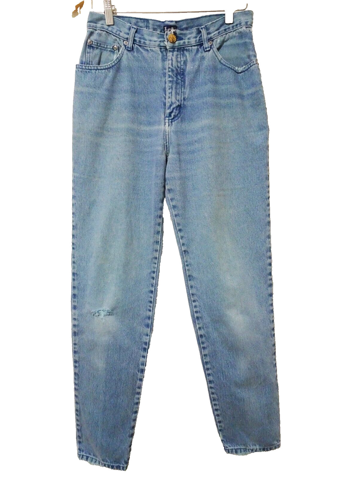 30×28.5 Vtg 90s Women&rsquo;s L.A. Blues Mom Jeans High Waist Tapered Distressed Jeans