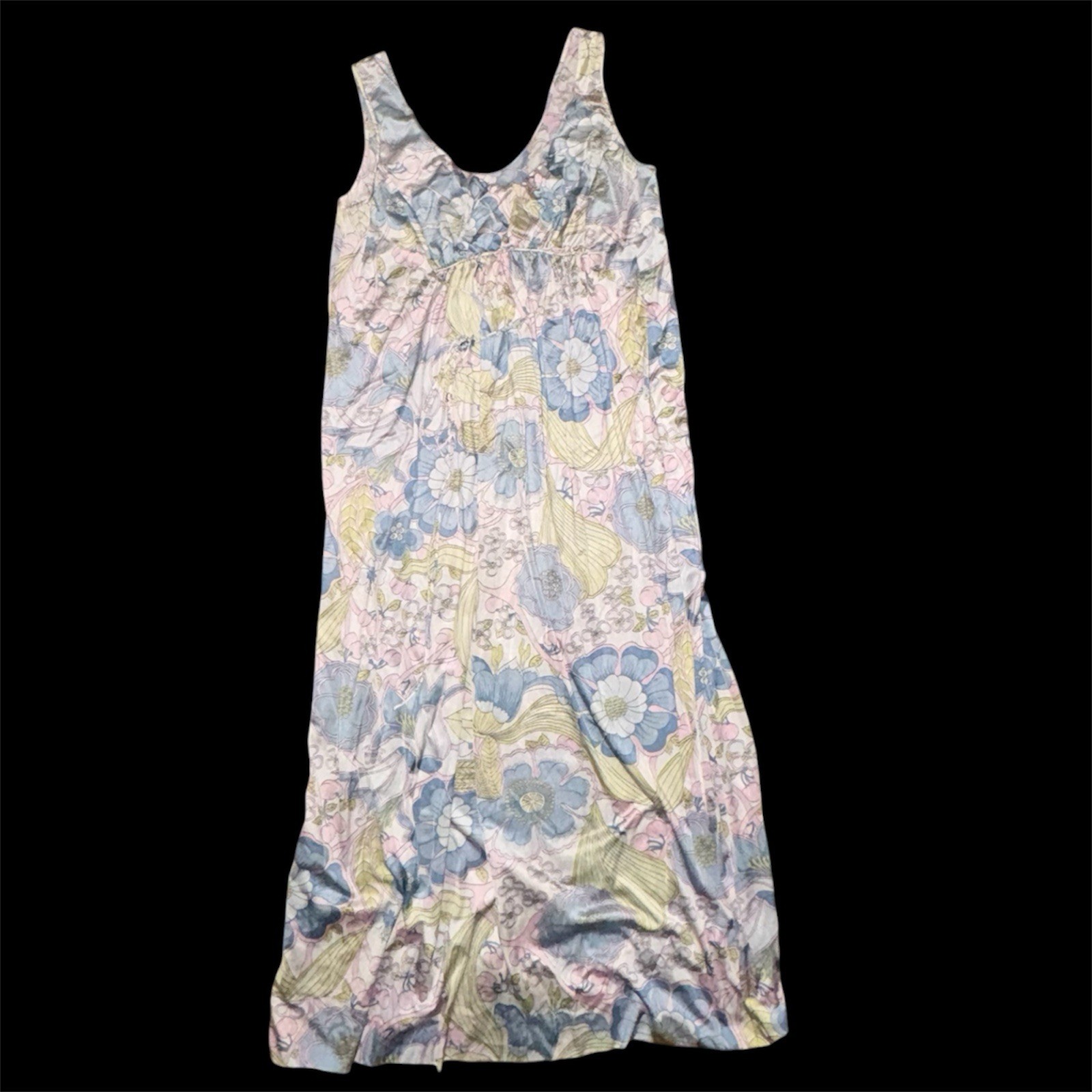 VTG Vanity FAIR Peignoir Robe Nightgown Negligee Gown SET sexy Blue Small