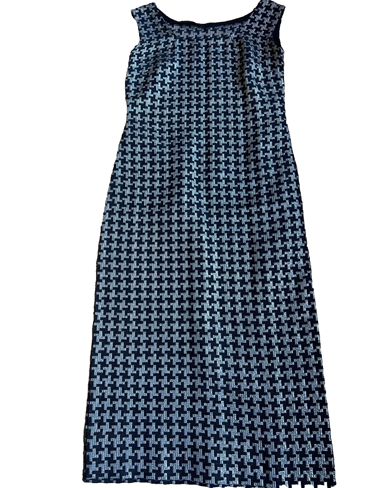 70s maxi dress black silver | handmade | brocade | disco look | size 38/40 |