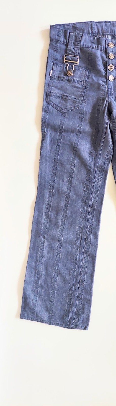 Levis for Gals White Tab Big E Woven Denim Blue Jeans Vintage 1960s