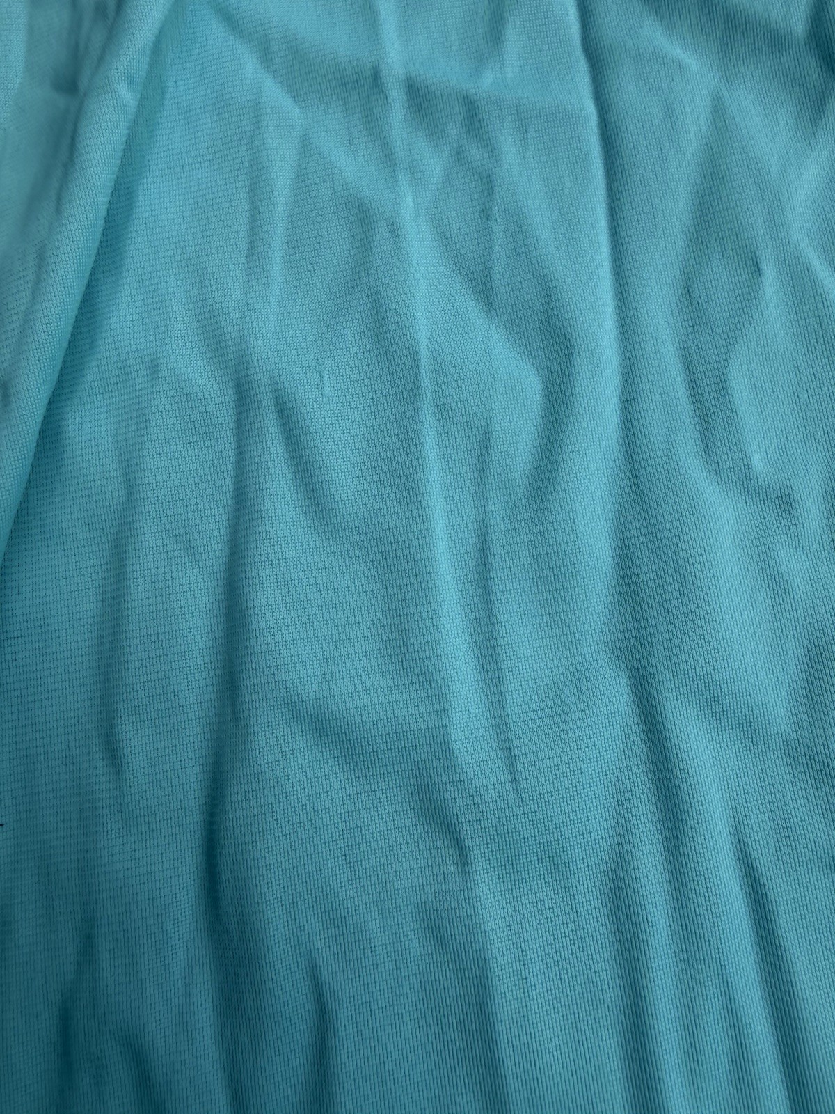 Vtg Vanity Fair Nightgown Medium Aqua Blue Nylon Tricot Quilted Floral Applique