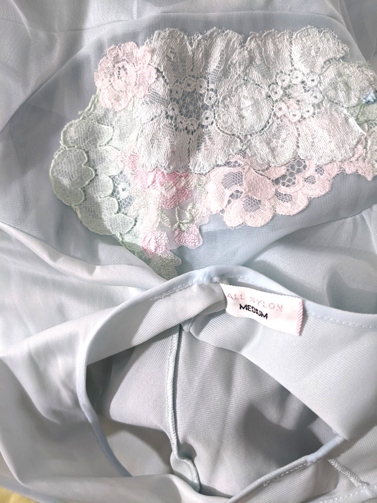 Vintage Shadowline Chiffon Dressing Gown Robe Lingerie Nightgown Blended Set M