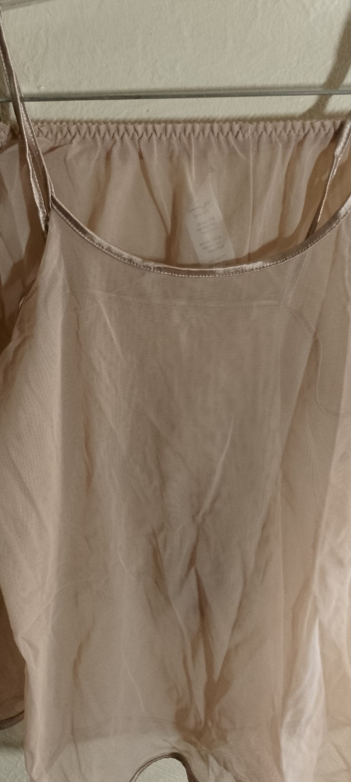 Vtg,Vassarette Nude Chiffon Cami & Shorts Set ,Sheer,Satin Trim,Small 17-167.