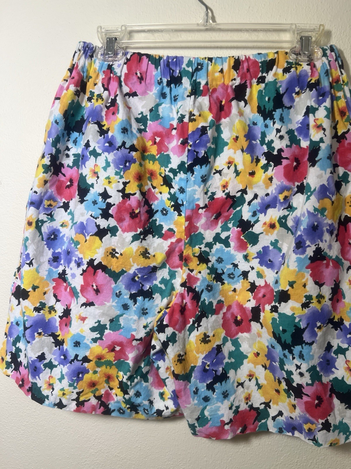 VTG JRT Women’s James River Traders Summer Shorts Pink Multi Floral Pull On, 14