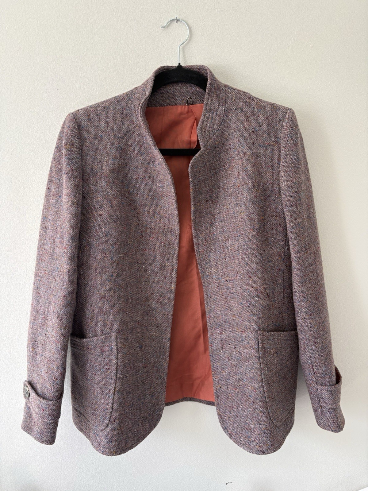 Vintage John Hanly Wool Tweed Blazer Women’s- Made In Ireland – Size Small