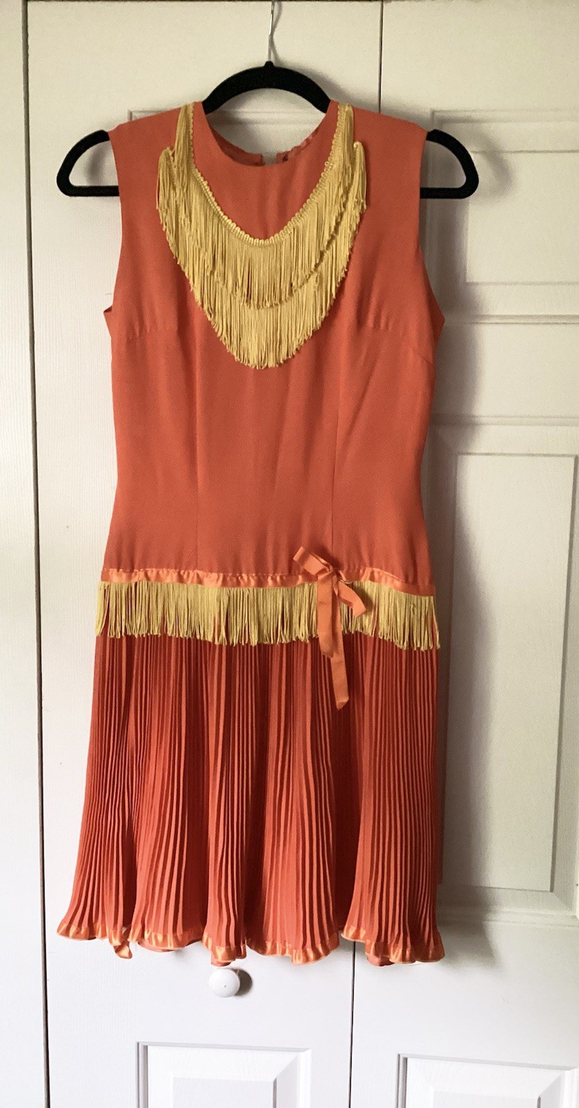 Vintage 1920s Parisian Flapper Performance Dress W/ Fringe