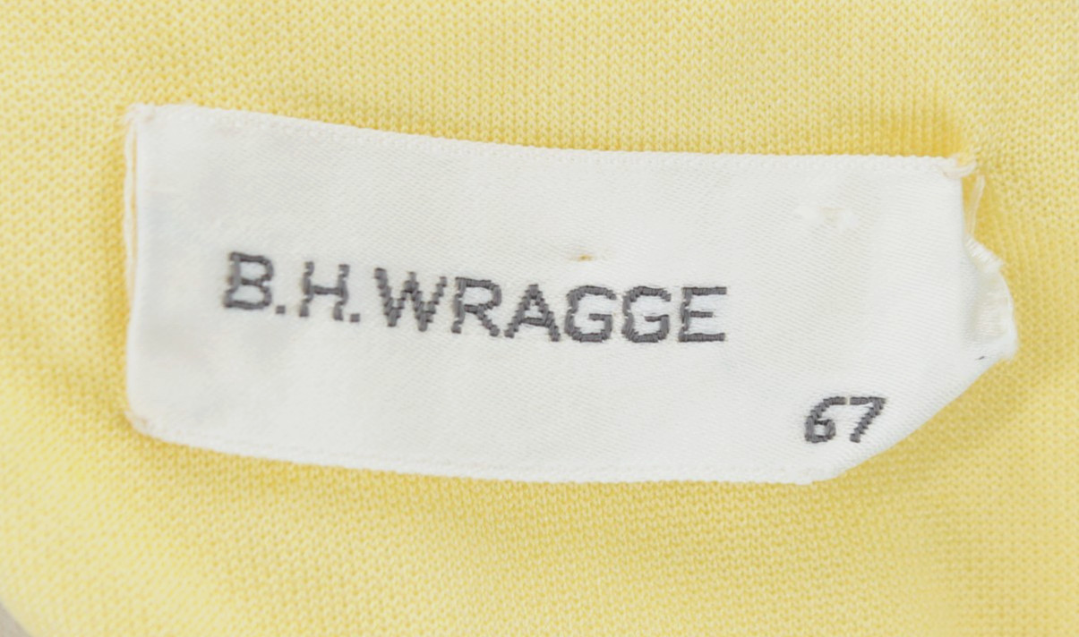 VTG Women&rsquo;s 60s Yellow & White Mod Midi Shift Dress Sz S/M 1960s B. H. Wragge
