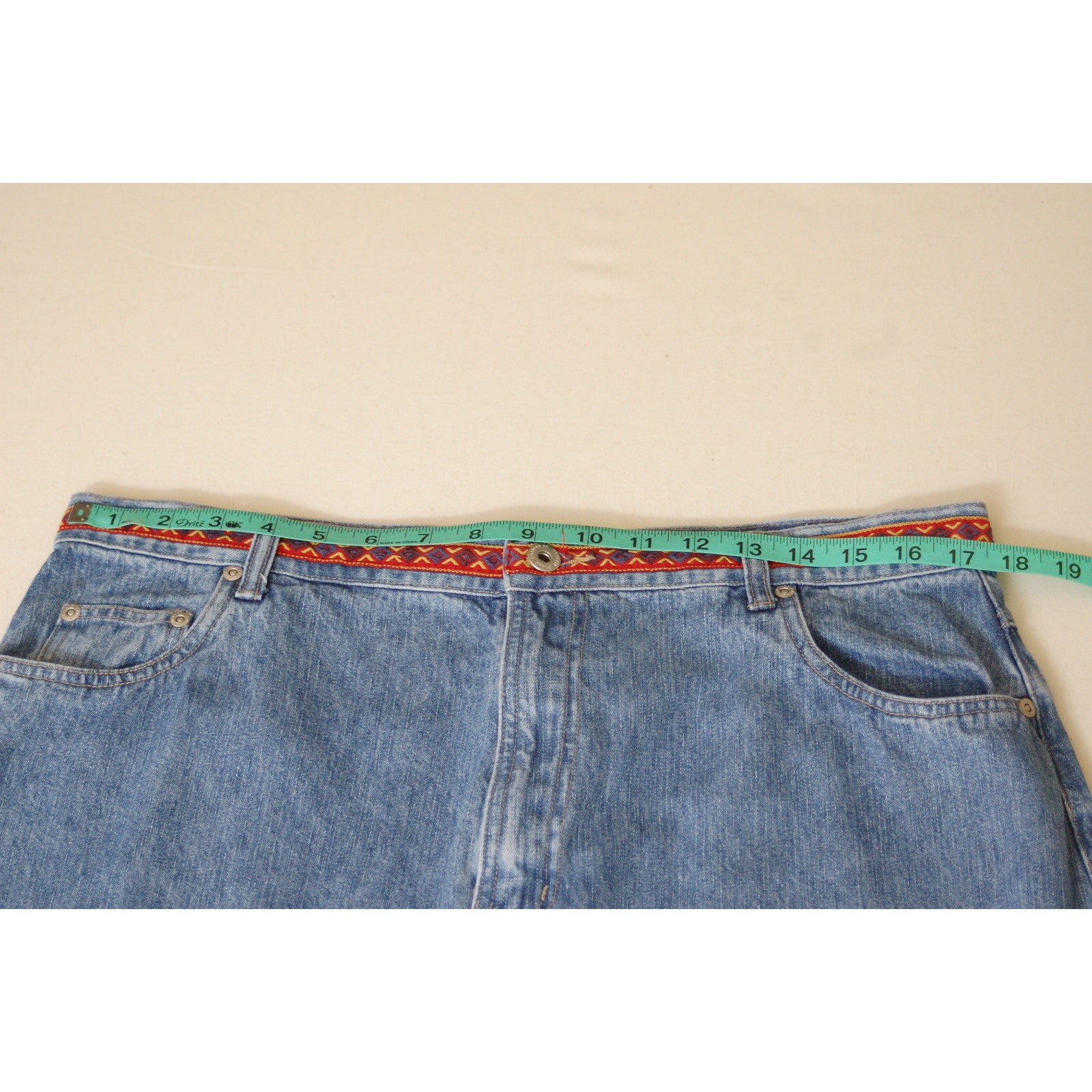 Vintage 90s Venezia Denim Maxi Skirt Southwest Long 16 Volup Curvy Tall