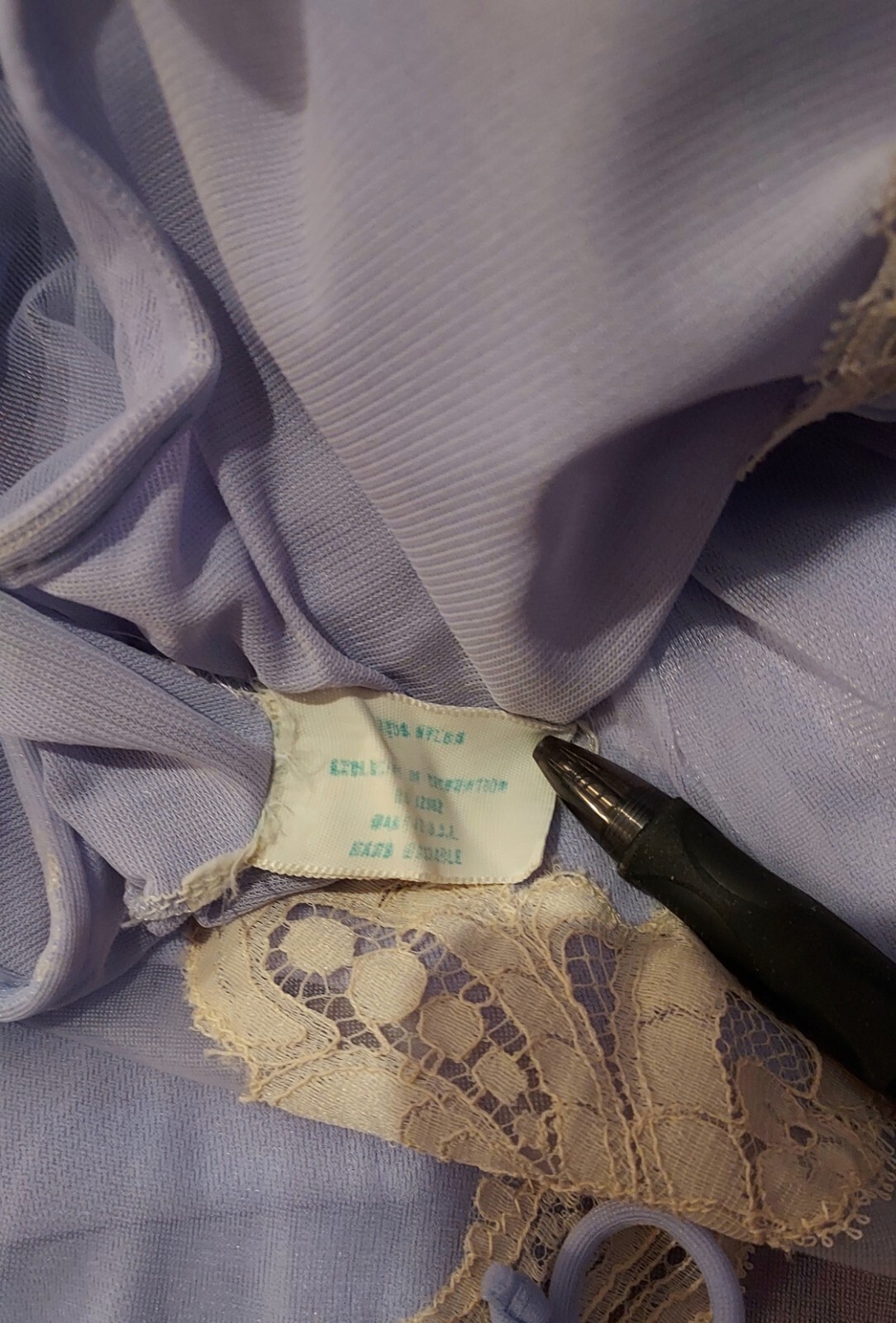 Vintage 60&rsquo;s Lisette Al Sterling Nylon Lace Lilac Peignoir Set 3 Layer Size SM