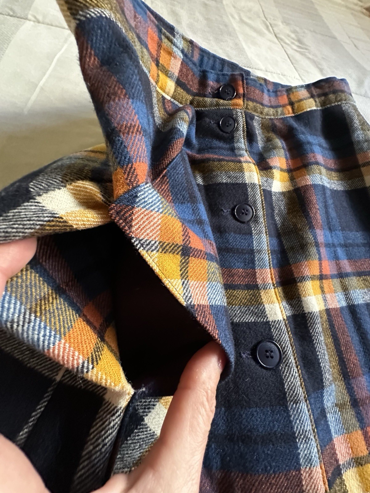 VTG Pendleton Knockabouts 100% Wool Plaid Maxi Skirt Size 14 Button Front READ