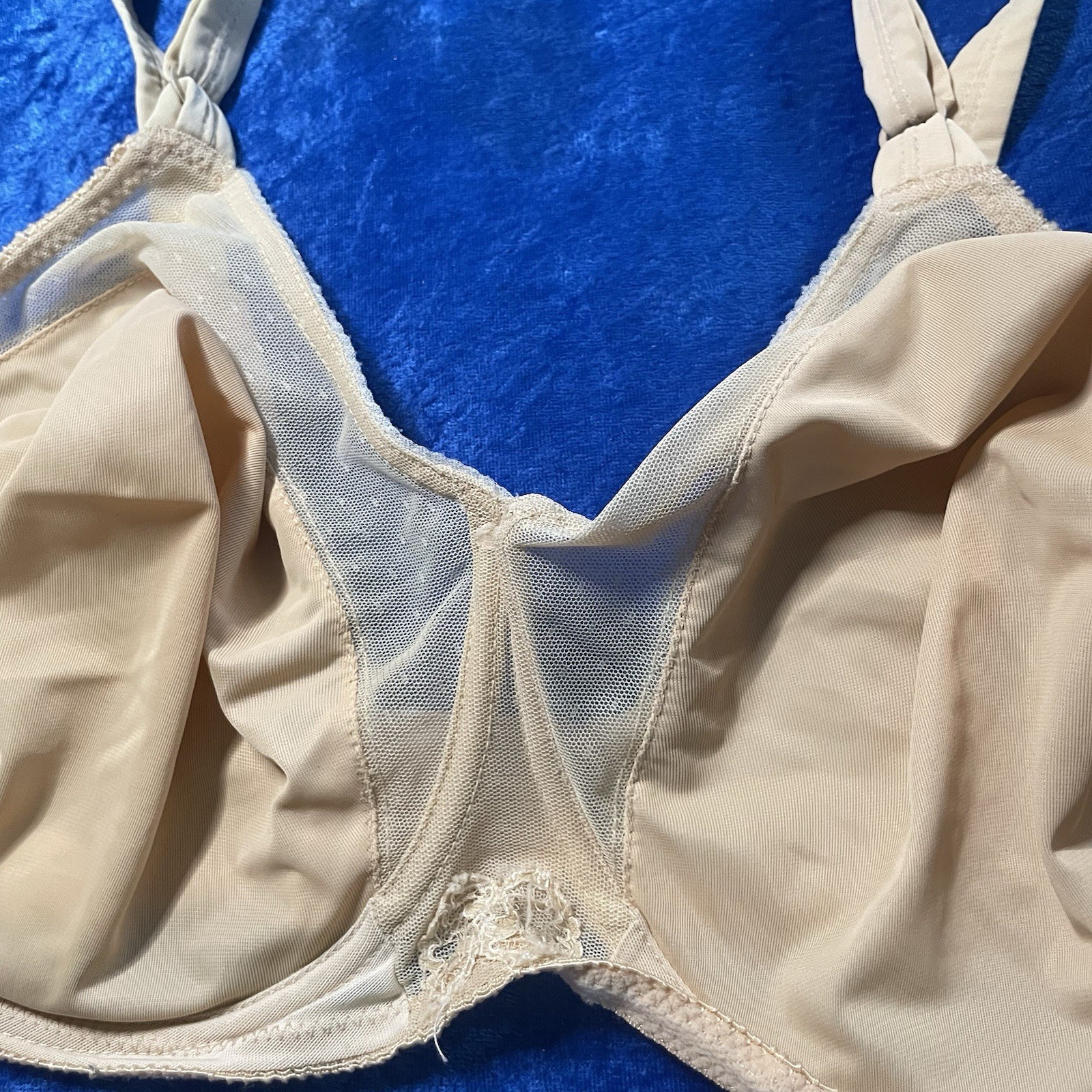Vintage Bali Harlow Bra Tag Faded 38dd Beige Underwire Pinup Lingerie Fair Cond