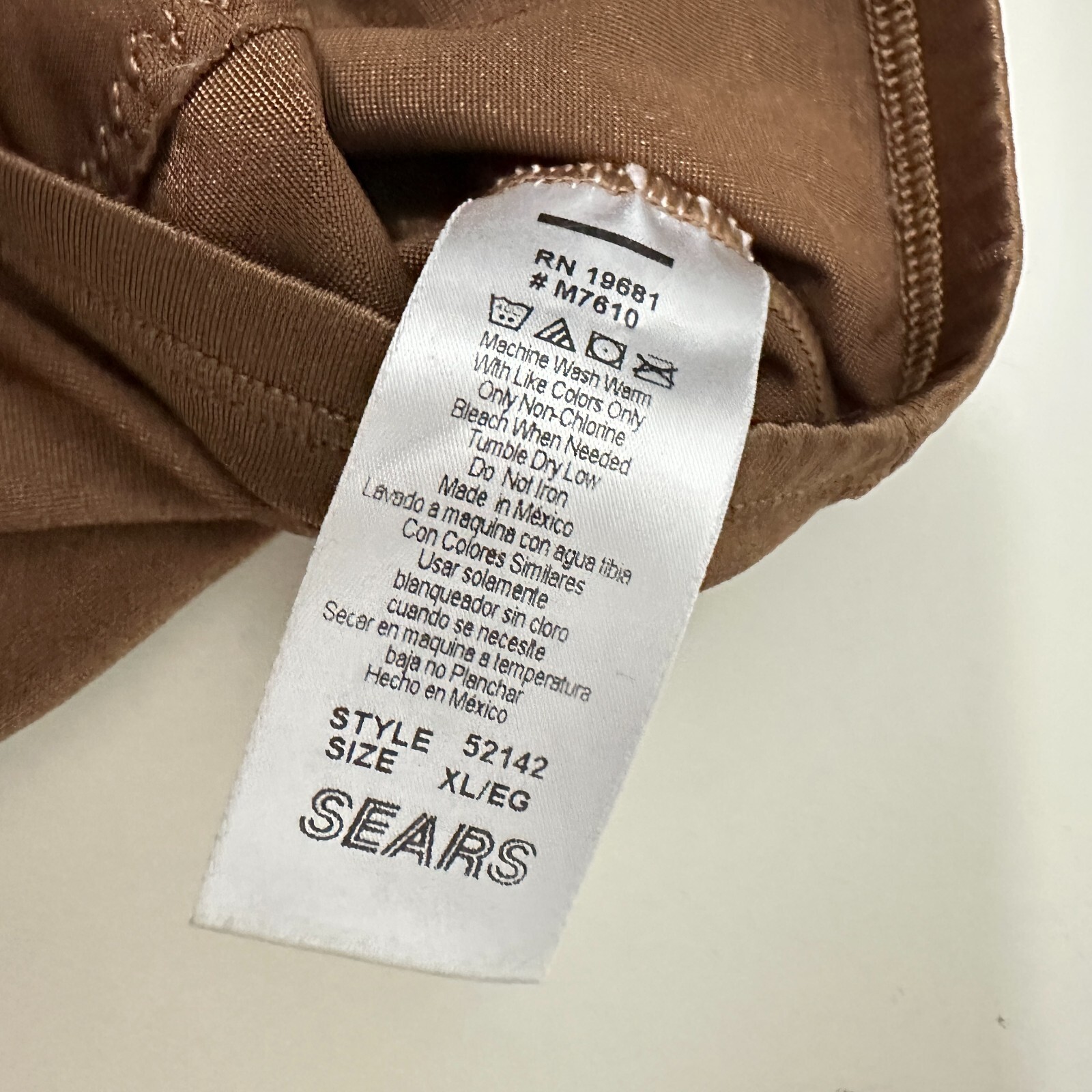 Vintage Sears Brief Support Panty Sissy Granny Hi Waist XL Brown Copper Shimmer
