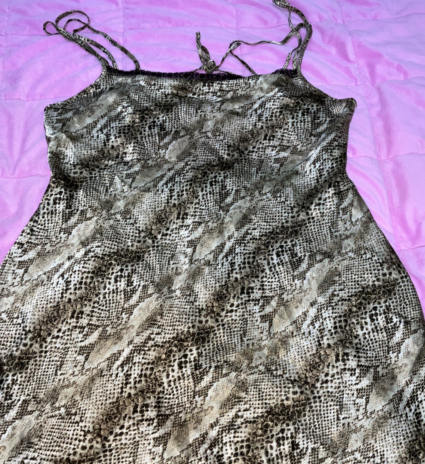 Vintage Inner Most Snakeskin Print Lingerie #0005