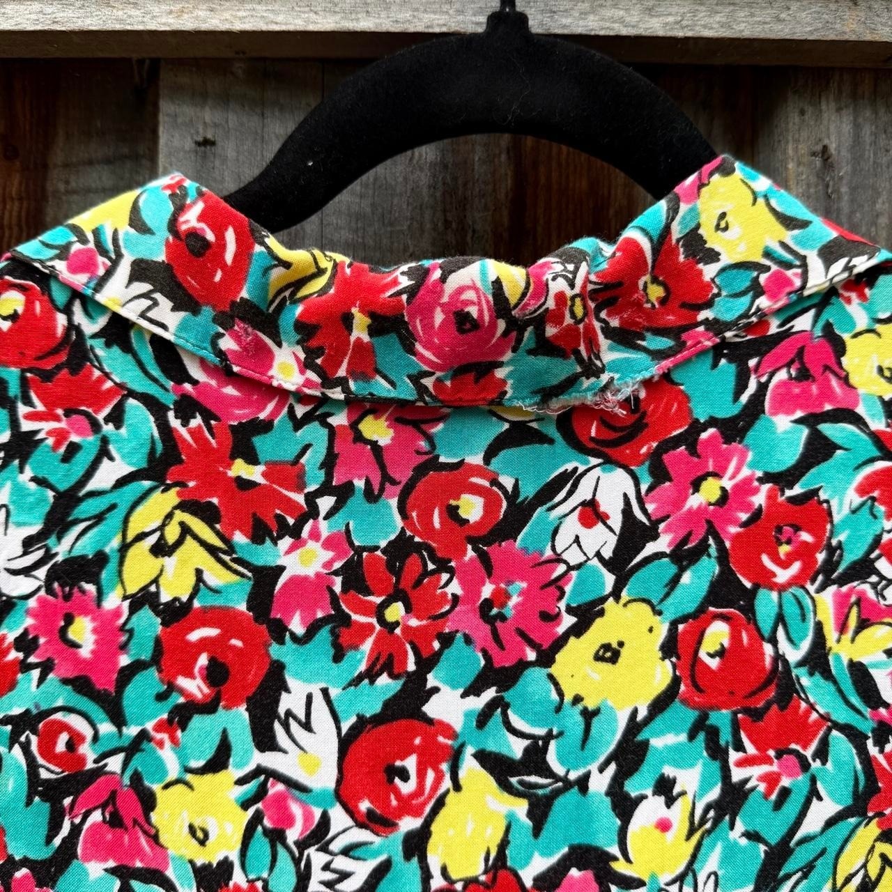 Vintage Express Compagnie Internationale Floral Short Sleeve Button Up Shirt
