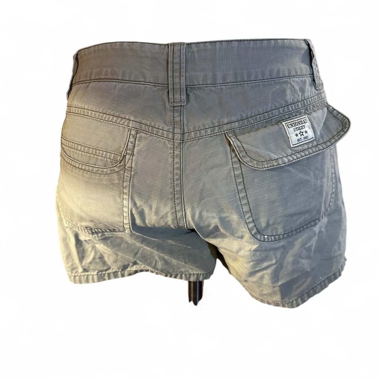 Y2K Army Green Union Bay Micro Utility Shorts