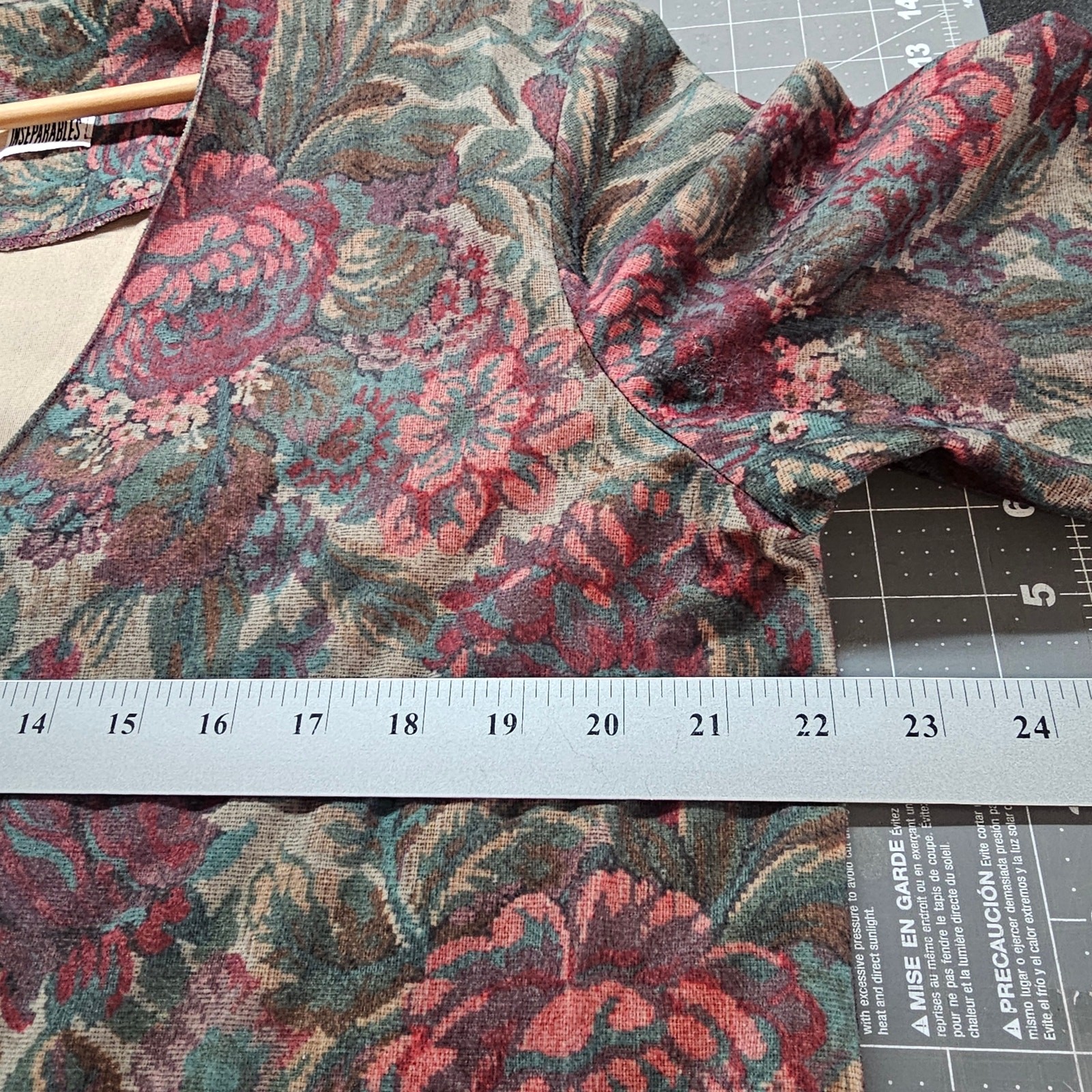 Vintage Floral Blazer Womens XL Purple Cottage Preppy 90s Whimsygoth Glam Retro