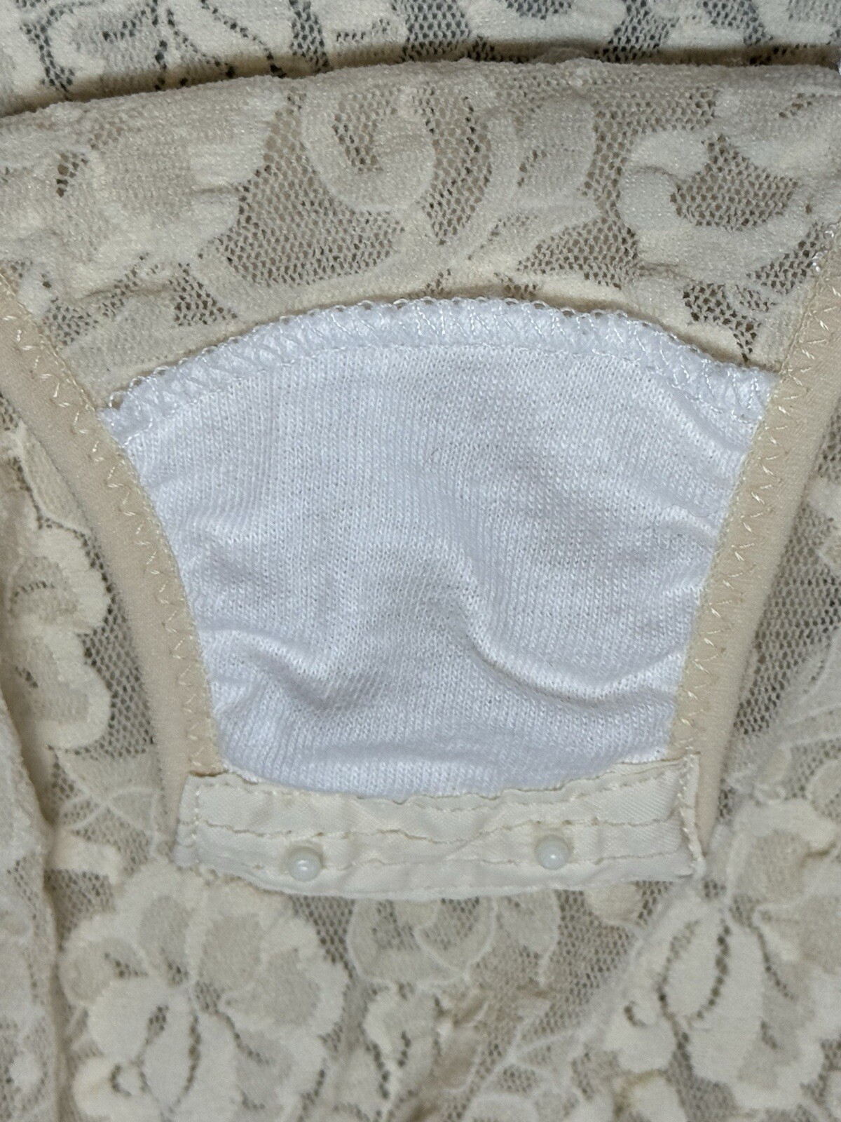 Vintage NWT Talbots Intimates Ivory Bodysuit Lingerie Lace Classic Bridal USA