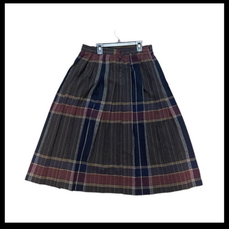 Vintage Kay Warner By Jose Wool Blended Skirt Size 14
