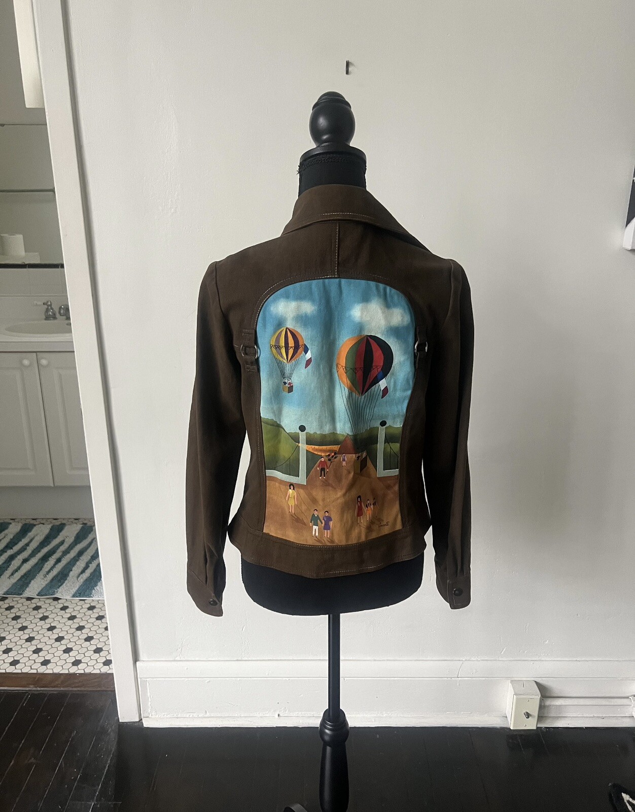 Vintage Roncelli Painted Denim Jacket 1960’s Jean Jacket 1970’s Roncelli