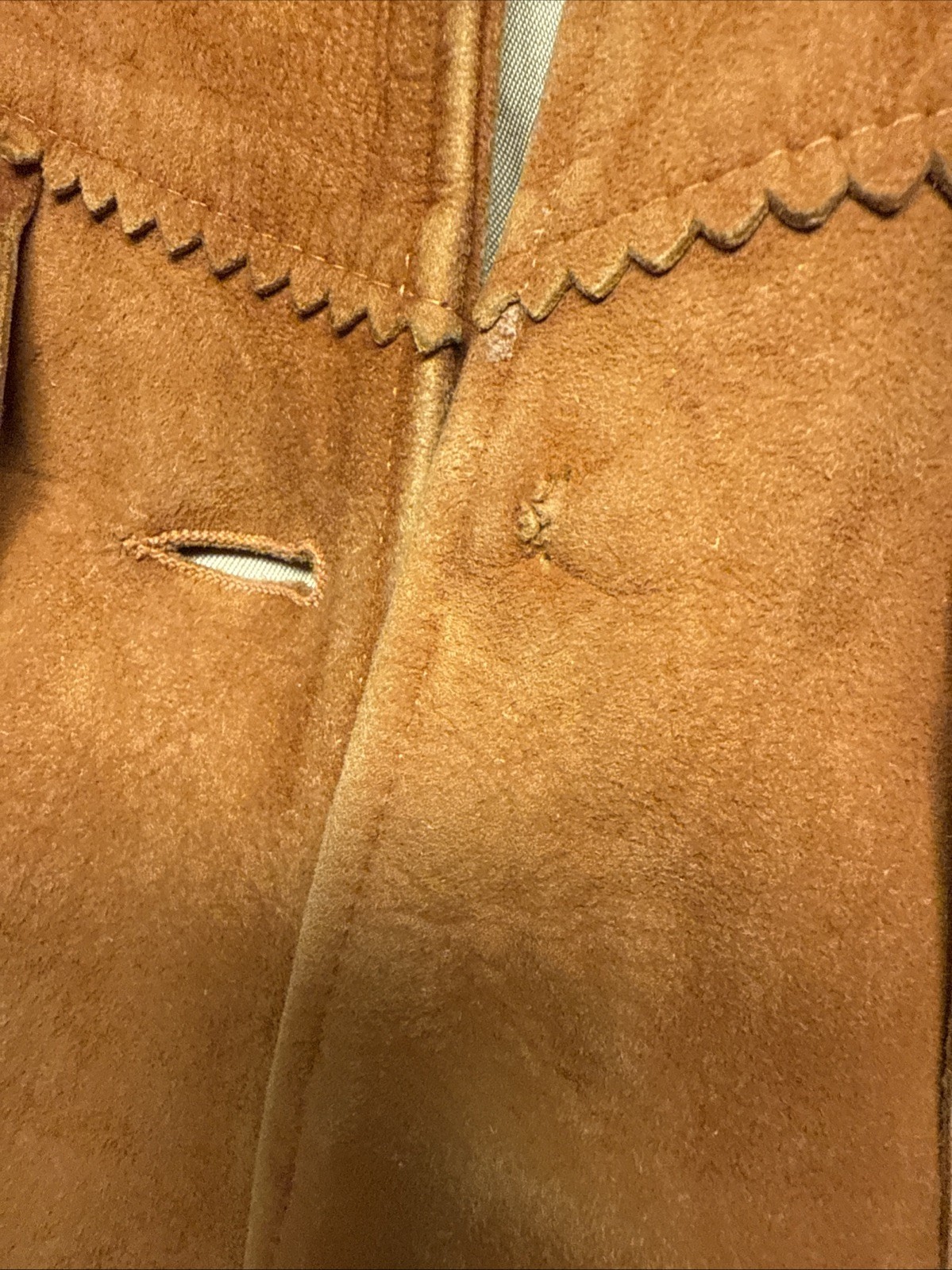 Vintage 50s 60s Joo-Kay Suede Leather Fringe Western Size 18 *See Description
