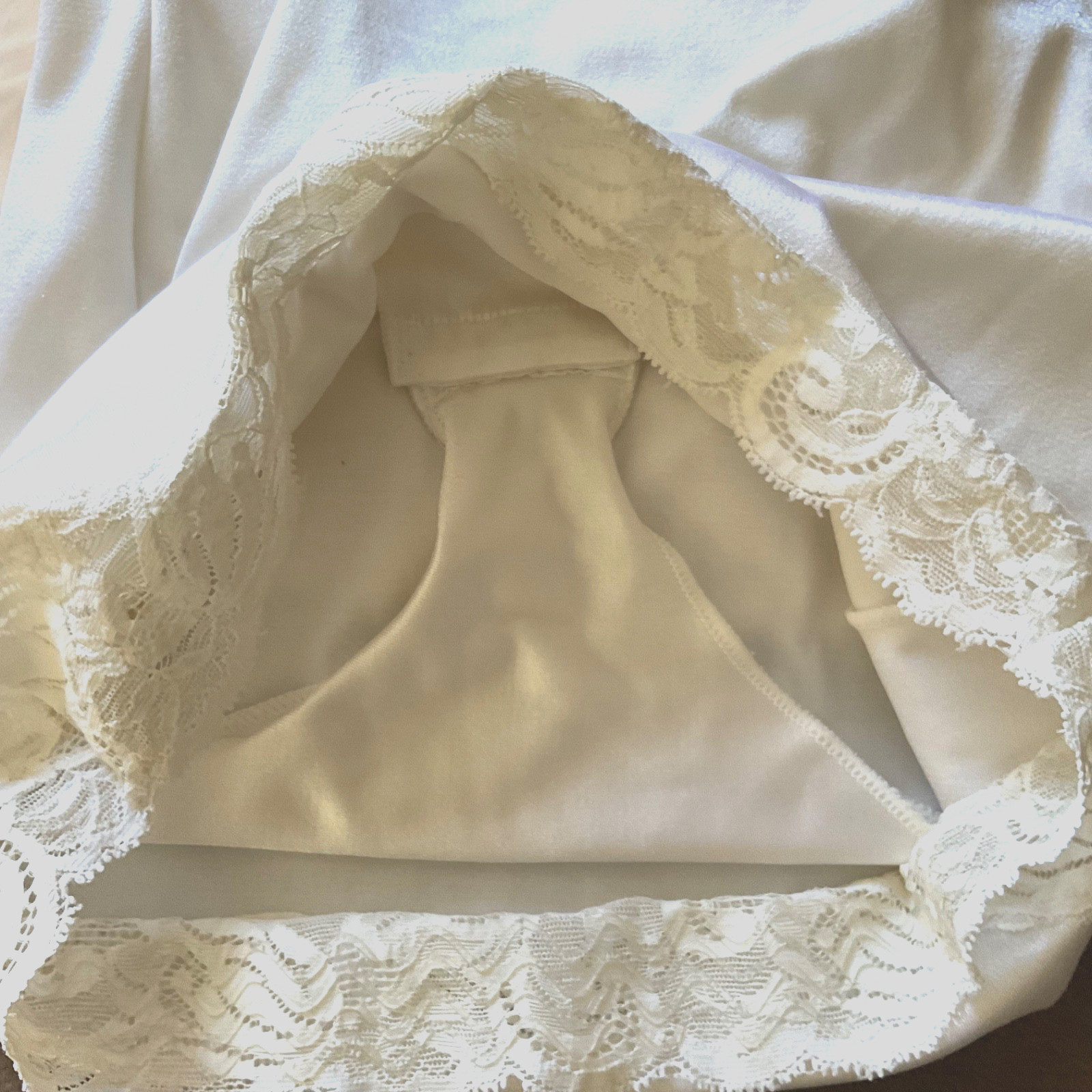 Vanity Fair All in One Slip Girdle Open Bottom Built in Pantie Silky Nylon Sz.34