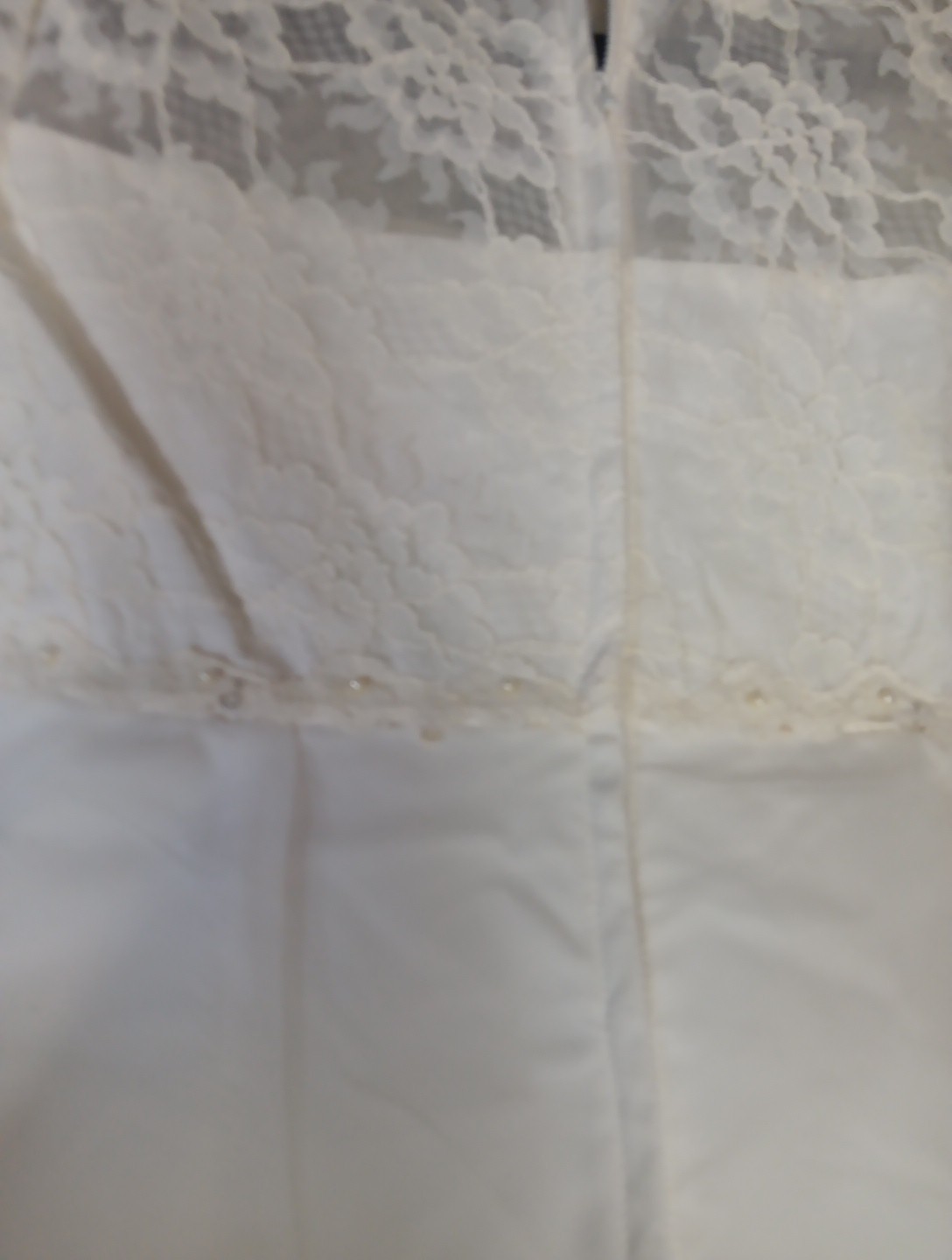 Vintage 1970s Wedding Lace Boho Prairie Gown ILGWU Union Made Maxi Small/Med