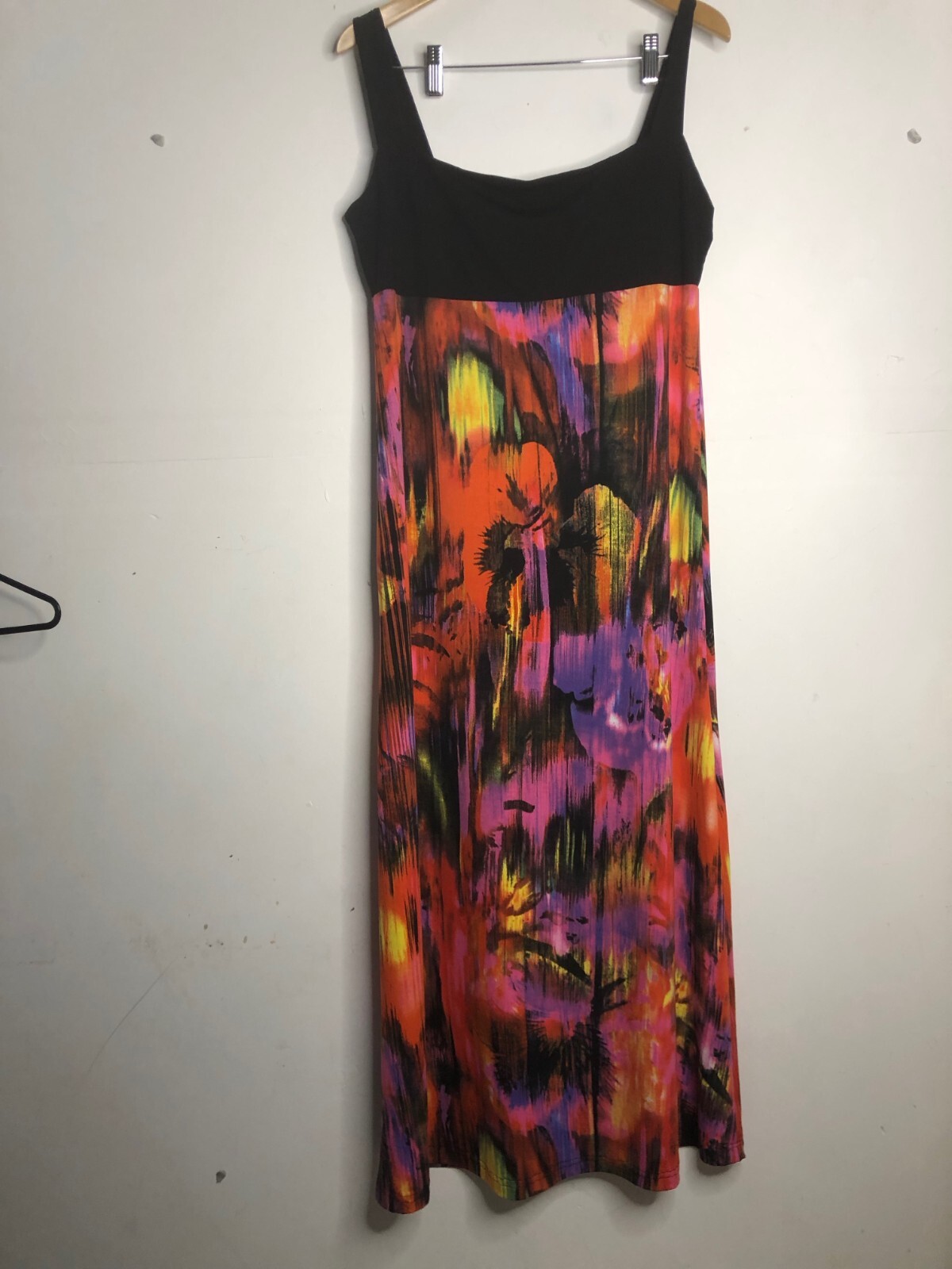 Vintage 1980s Special Occasions Evening Dress Sz 14 Bold Psychedelic Party Hippy