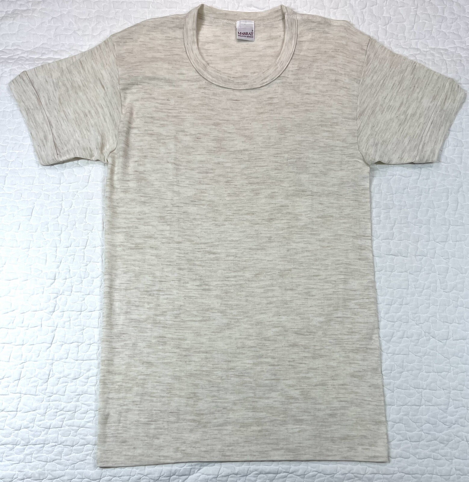 Vintage Wool Blend Base Layer Women&rsquo;s XL Oatmeal NWOT NOS Made in Italy