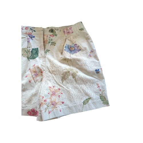Vintage Starfire Botanical Wildflower Cotton Shorts Sz 12 Cottagecore Academia