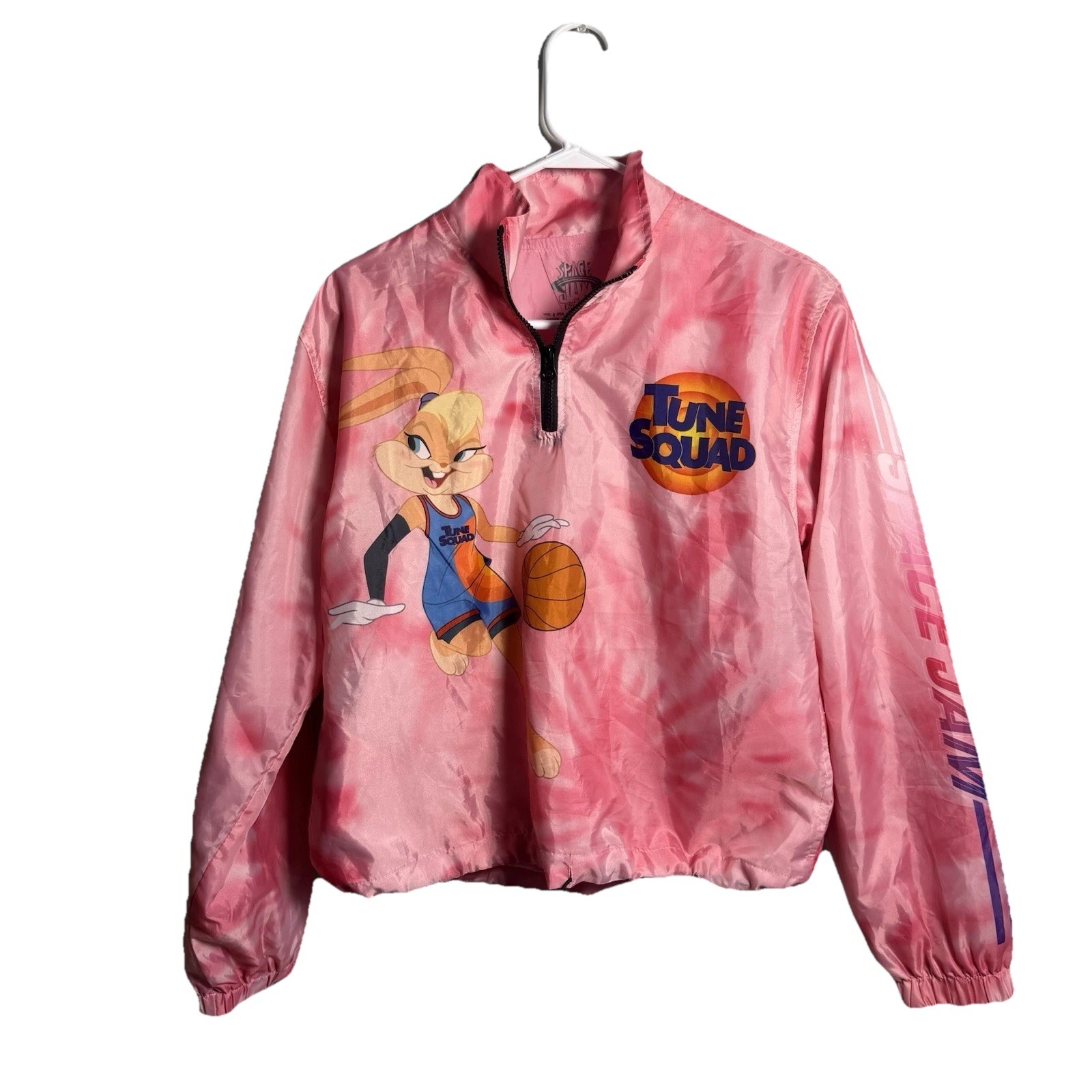 Space Jam Lola Bunny Jacket L Pink Tie Dye Tune Squad 90s Y2K Halloween