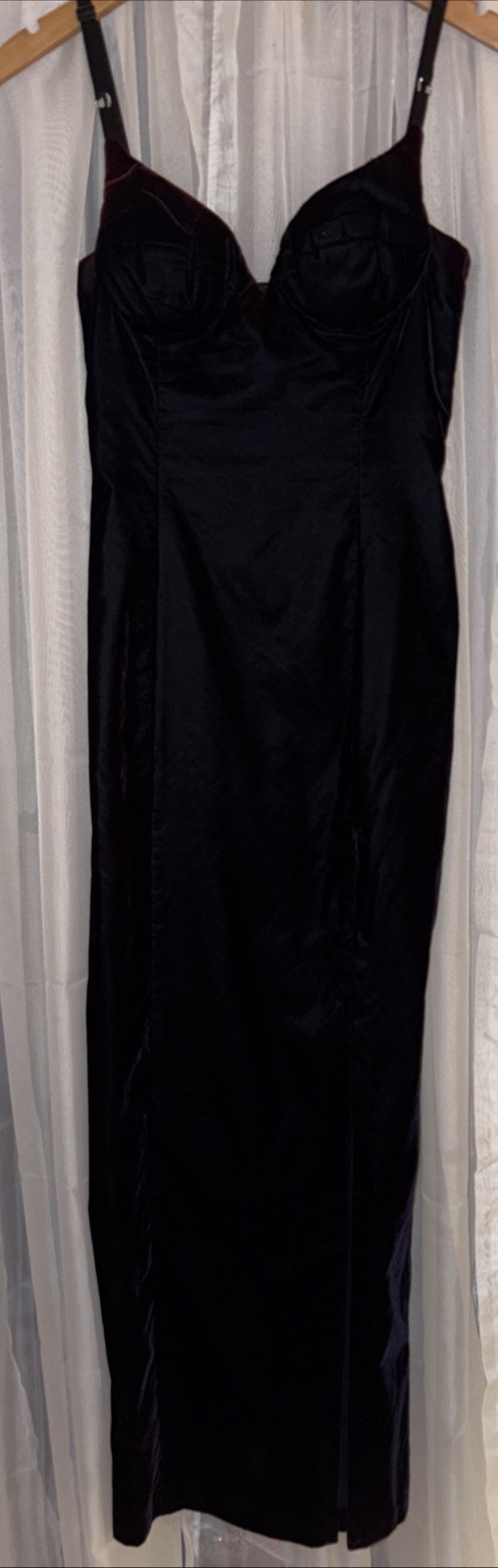 L.A. Glo Vintage 80s 90s Black Purple Velvet Formal Mini Dress Sz 5/6