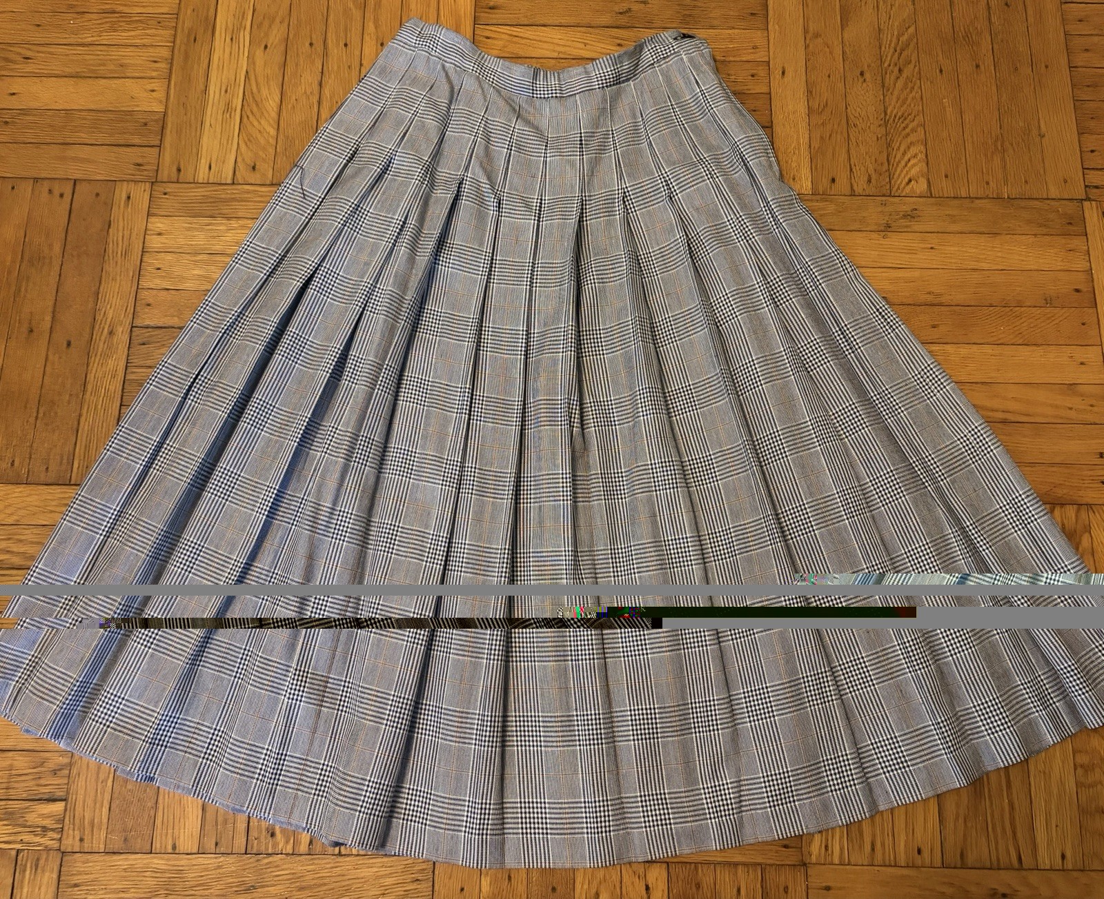 Vintage 80&rsquo;s Pendleton Oregon Rayon Plaid Suit Pleated Accordion Skirt Size S 26