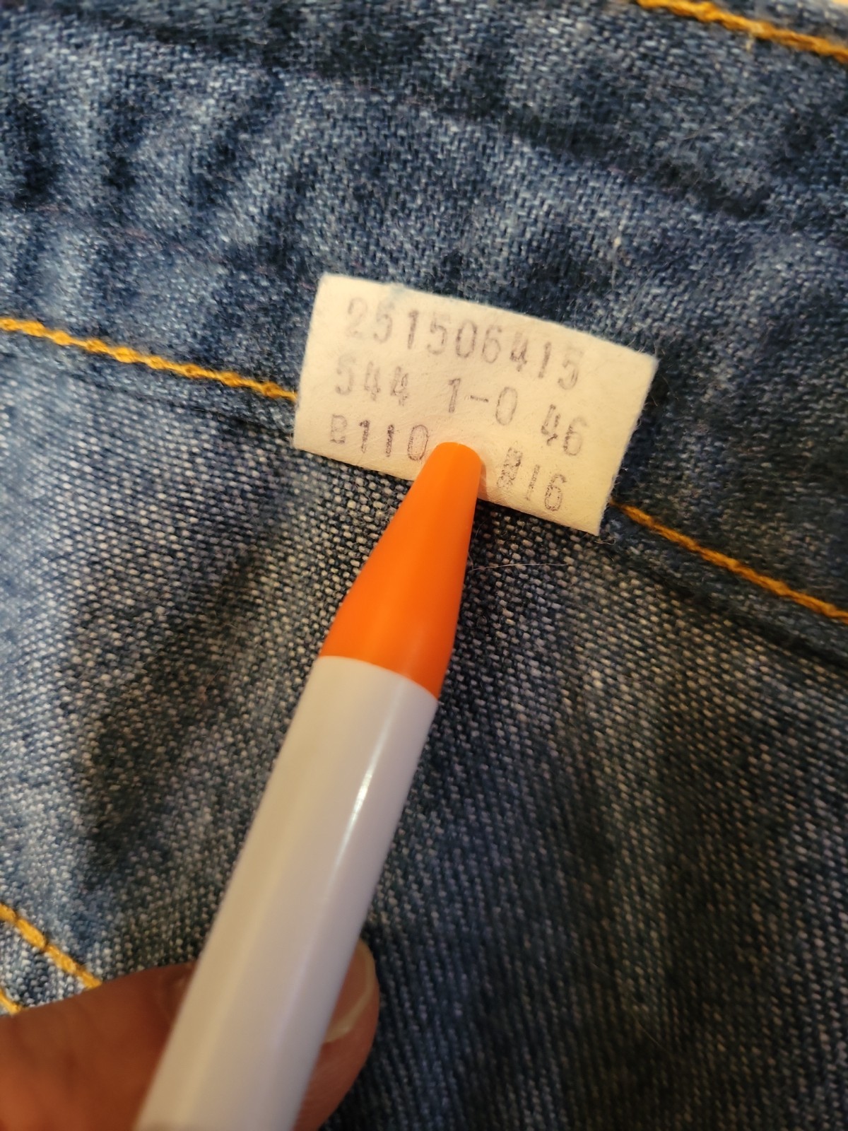Vtg 70’s Levis Orange Tab Braided High Rise Chambray Denim Jeans Approx 29&Prime; W